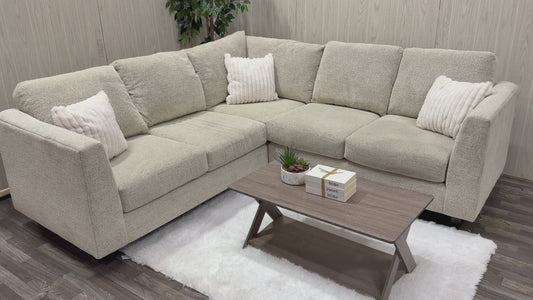Light Beige Large Bassett Sectional Couch