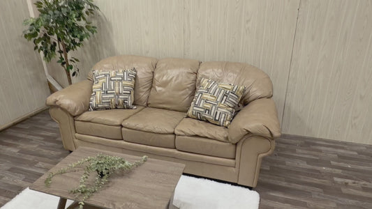 Tan Leather Couch